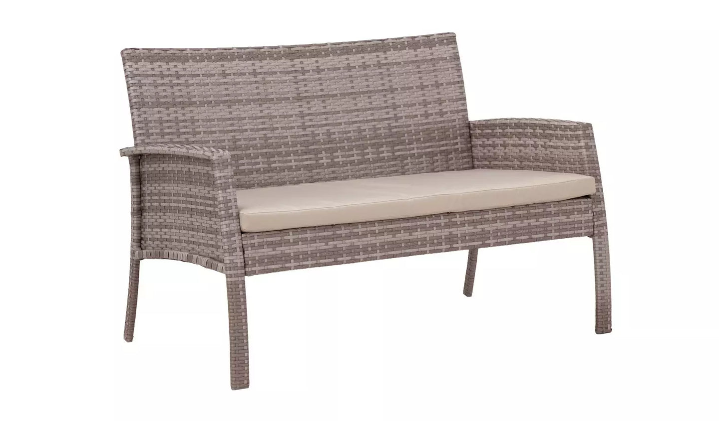 Lucia 4 Seater Rattan Effect Garden Sofa Set